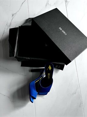 The Attico Blue Kaia Heeled Sandals 100mm